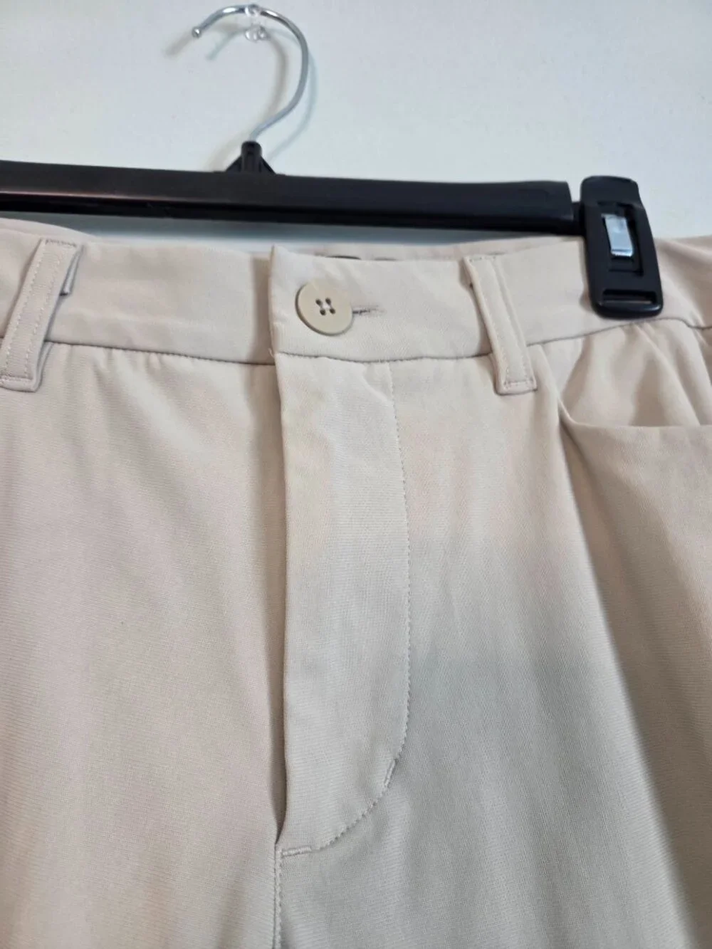 FLX Pants Men's 30x32 Khaki Performance Chino Beige Flat Front Stretch 5 Pocket